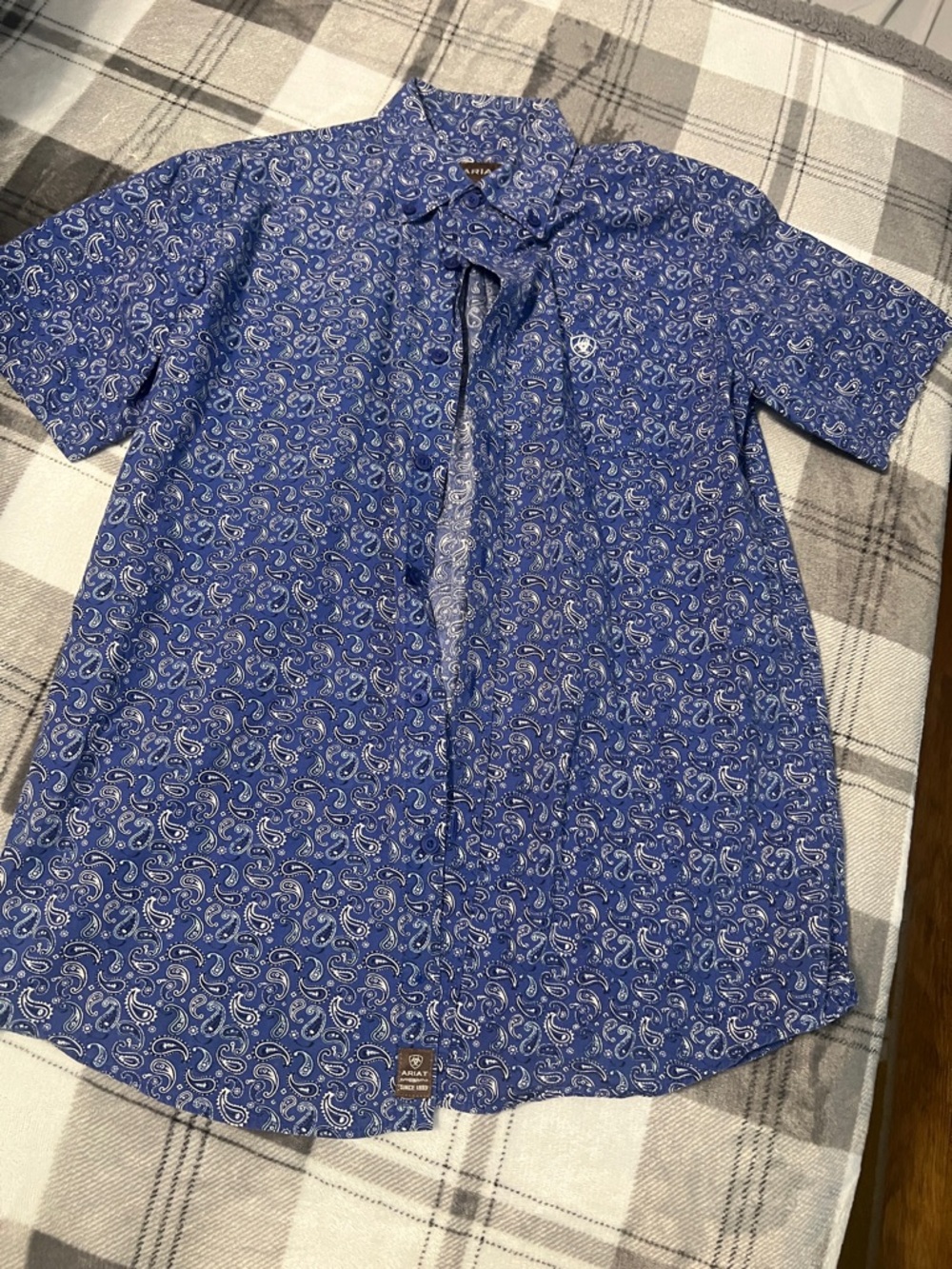 Ariat Blue Paisley Button-Down Shirt
